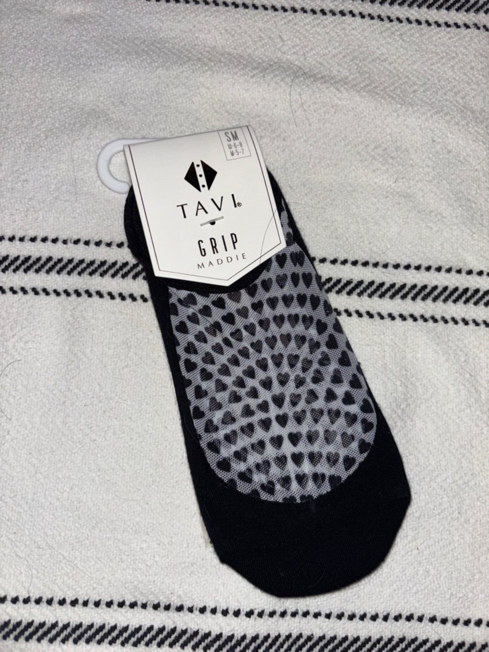 Tavi Grip Maddie Women's No-Show Socks in Black